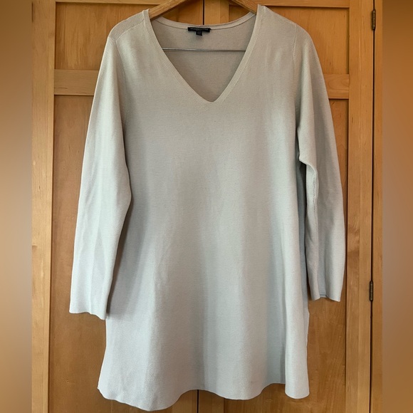 Eileen Fisher Sweaters - Eileen Fisher Cream Cotton Knit Sweater
